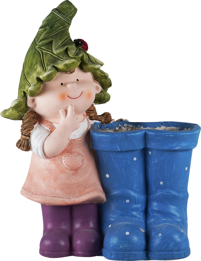 Фигура садовая GIARDINO CLUB Девочка/Мальчик 29,5х17,5х43,5см/36x19,5x43,5см, горшок декоративный, Арт. GD51068, превью