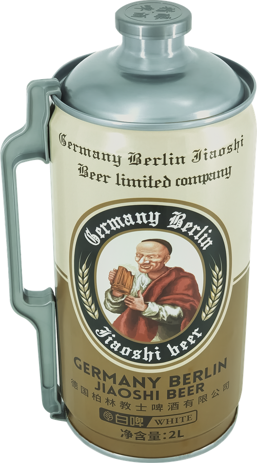 Пиво светлое BERLIN PRIEST White Beer нефильтрованный пастеризованный неосветленный 5%, 2л, превью