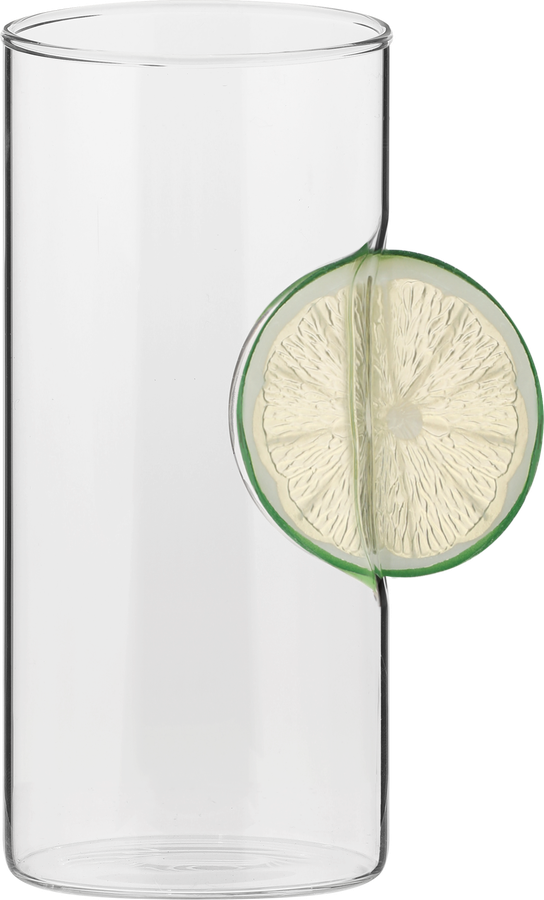 Стакан SWENSA Lemonade, прозрачный, стекло, вставка ПВХ, 465мл, Арт. SWKN-G009, превью