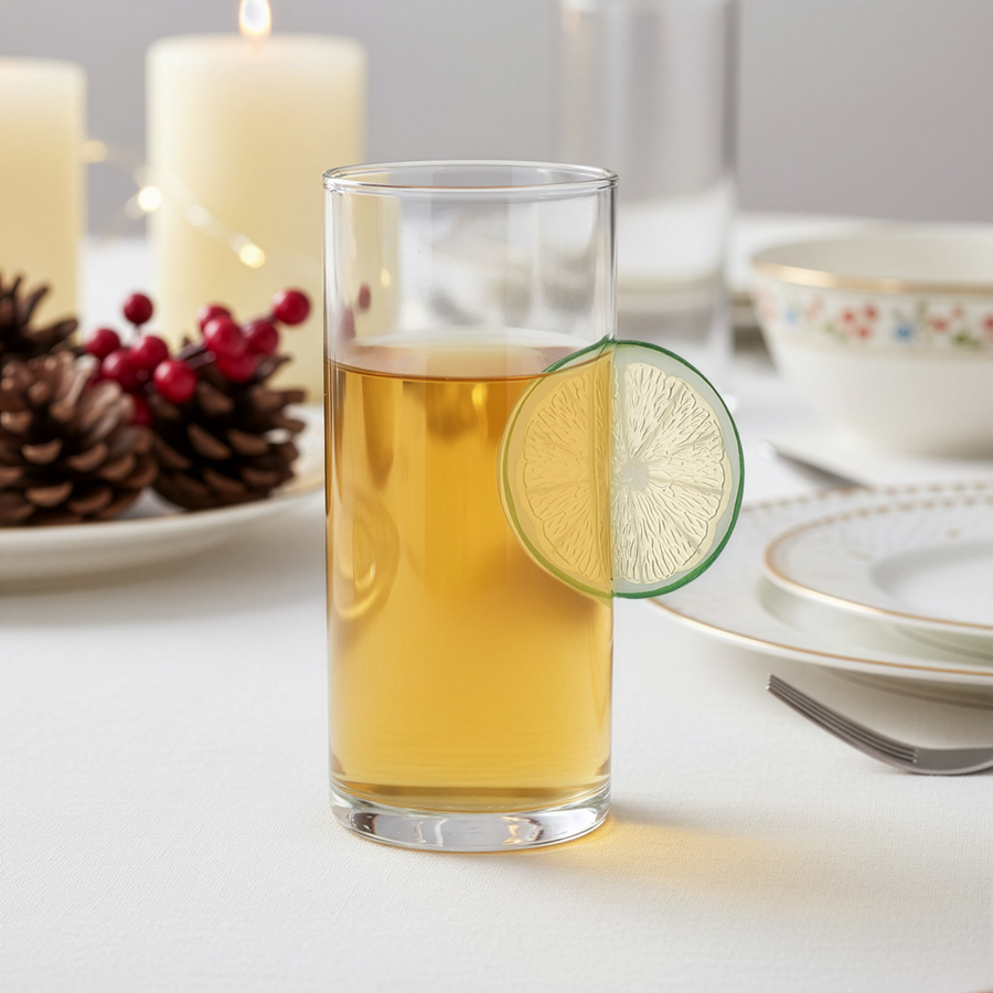 Стакан SWENSA Lemonade, прозрачный, стекло, вставка ПВХ, 465мл, Арт. SWKN-G009, превью