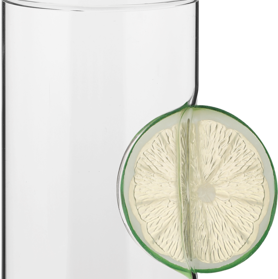 Стакан SWENSA Lemonade, прозрачный, стекло, вставка ПВХ, 465мл, Арт. SWKN-G009, превью