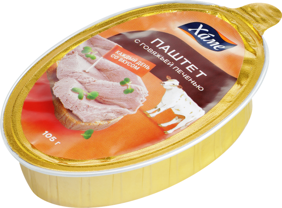 Паштет ХАМЕ с говяжьей печенью, 105г, предпросмотр
