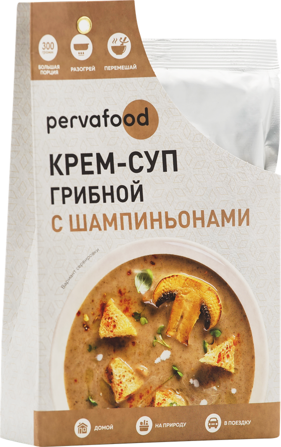 Крем-суп PERVAFOOD Грибной, с шампиньонами, 300г, превью