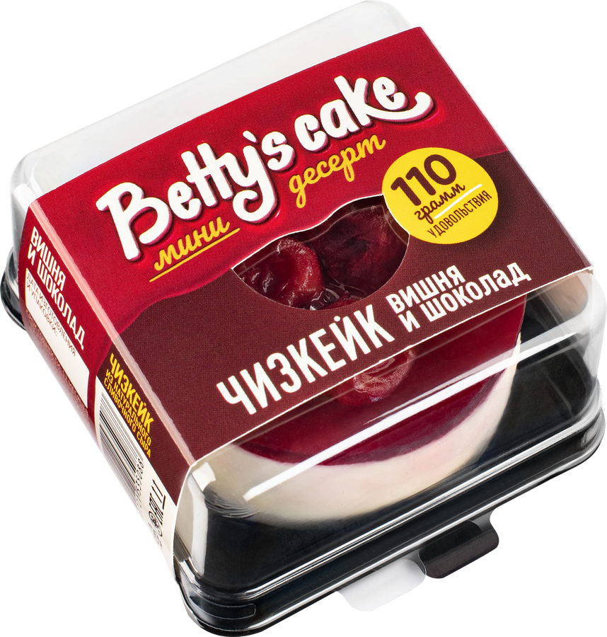 Чизкейк замороженный BETTY'S CAKE Вишня и шоколад, 110г, предпросмотр
