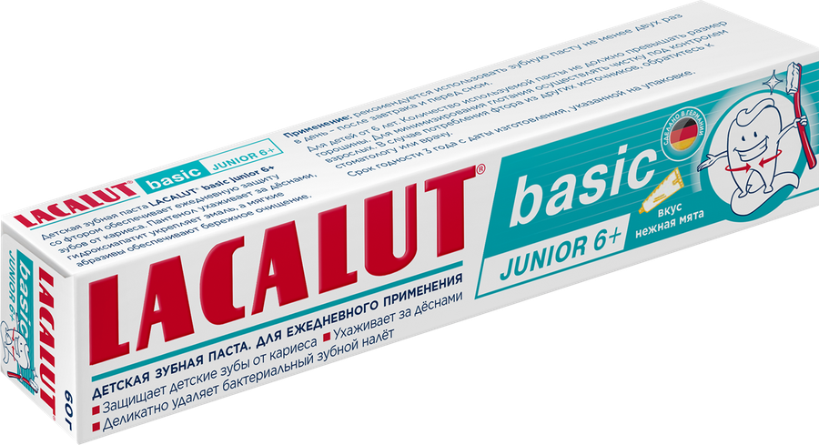 Паста LACALUT зубная 60г basic junior 6+, превью