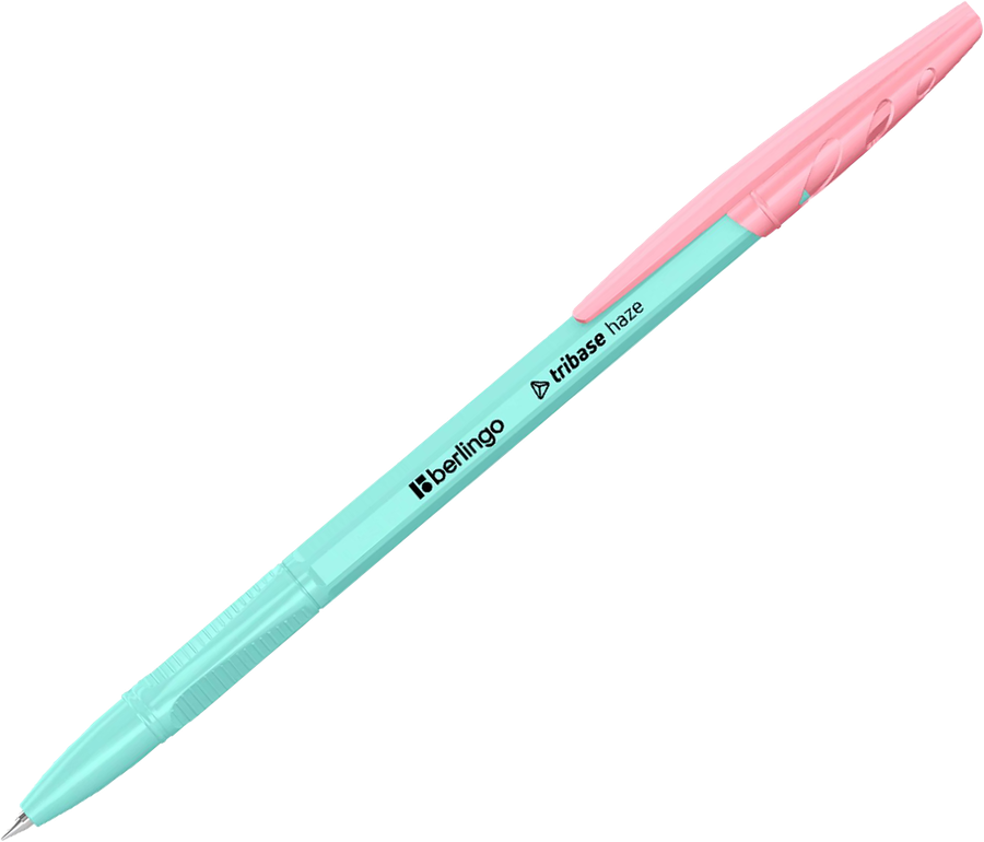 Ручка шариковая BERLINGO Tribase haze, синий, 0,7мм, предпросмотр