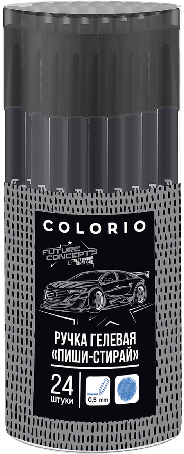 Ручка гелевая COLORIO Пиши-стирай, с софттач, синий, 0,5мм, Арт. COLB-US20-125ER-PVC24, превью