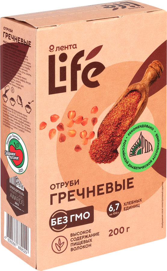 Отруби гречневые ЛЕНТА LIFE, 200г, предпросмотр