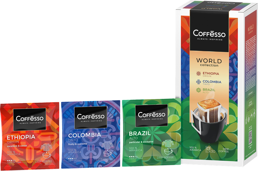 Кофе молотый COFFESSO Drip Mix, 30пак, превью