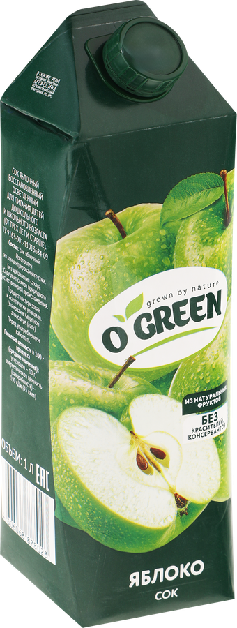 Сок O'GREEN Яблоко, 1л, превью