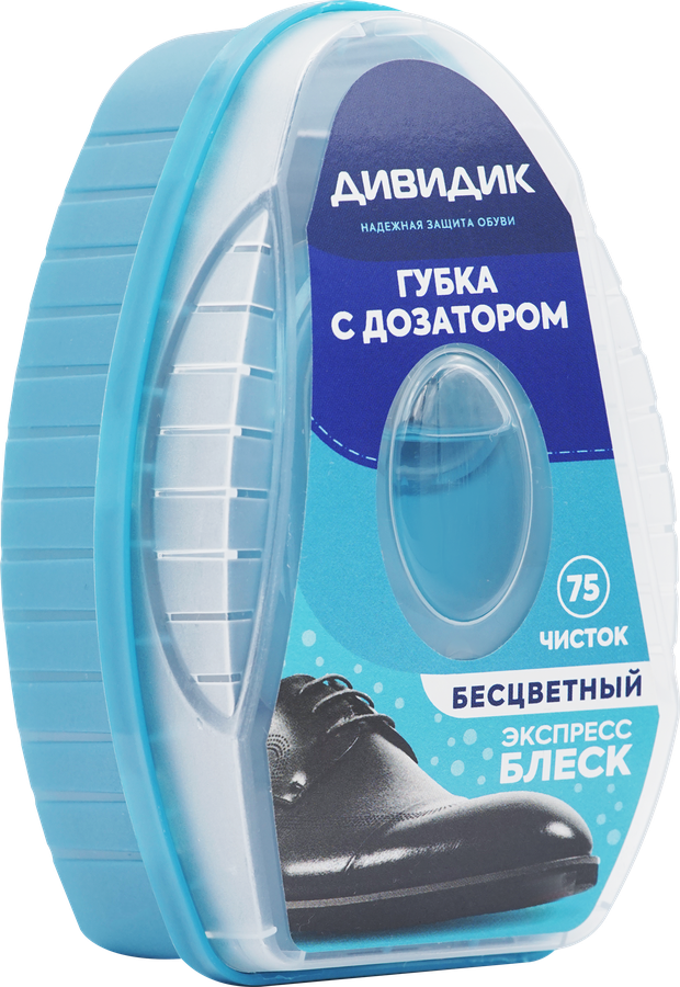 Губка д/обуви ДИВИДИК из гладкой кожи с дозатором бесцветная, превью