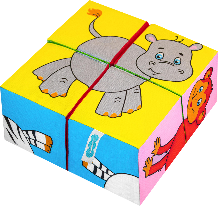 Игрушка МЯКИШИ Собери картинку, 16см, 4шт, превью