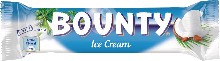 Мороженое BOUNTY Молочное с мякотью кокоса в глазури, без змж, батончик, 39г, превью