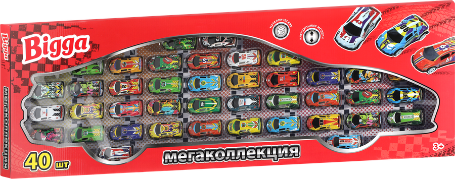 Набор игровой BIGGA Мегаколлекция инерционных машинок, Арт. KB095200, превью