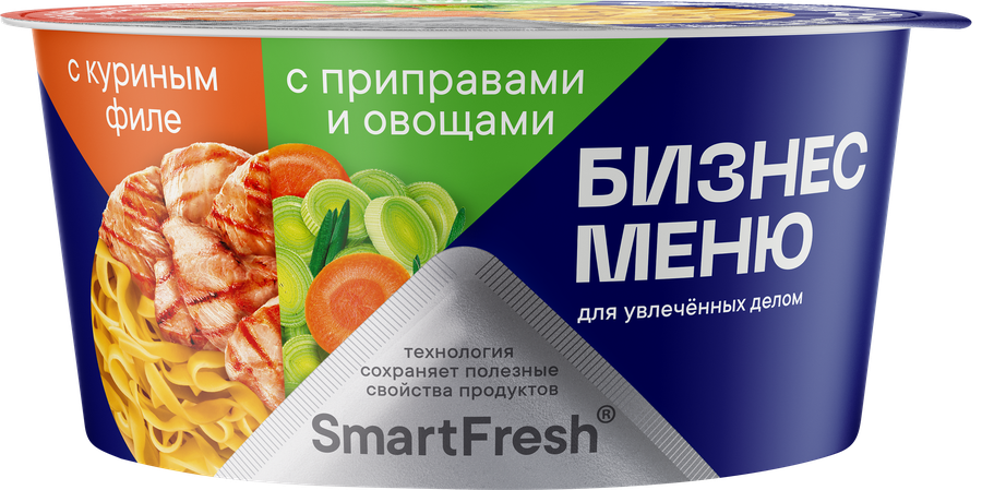 Лапша БИЗНЕС МЕНЮ с куриным филе и овощами, 110г, предпросмотр