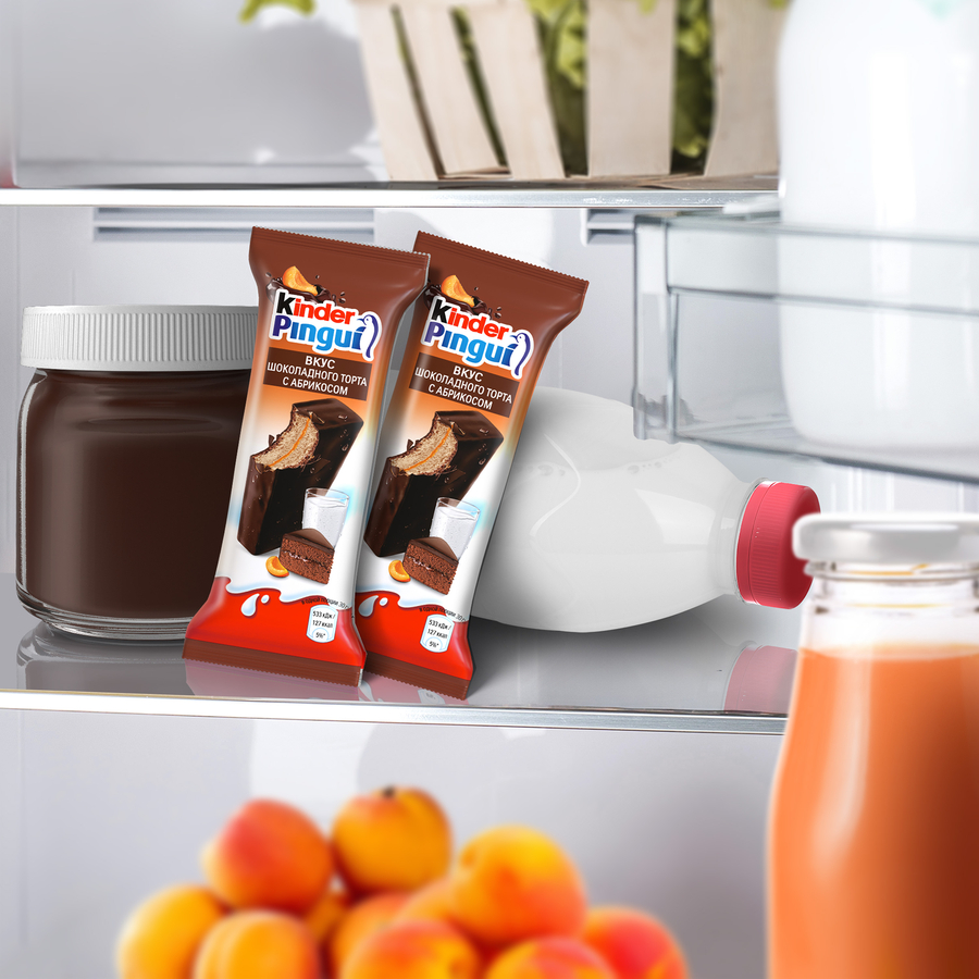 Пирожное бисквитное KINDER Пингви Абрикос 23,3%, без змж, 30г, превью