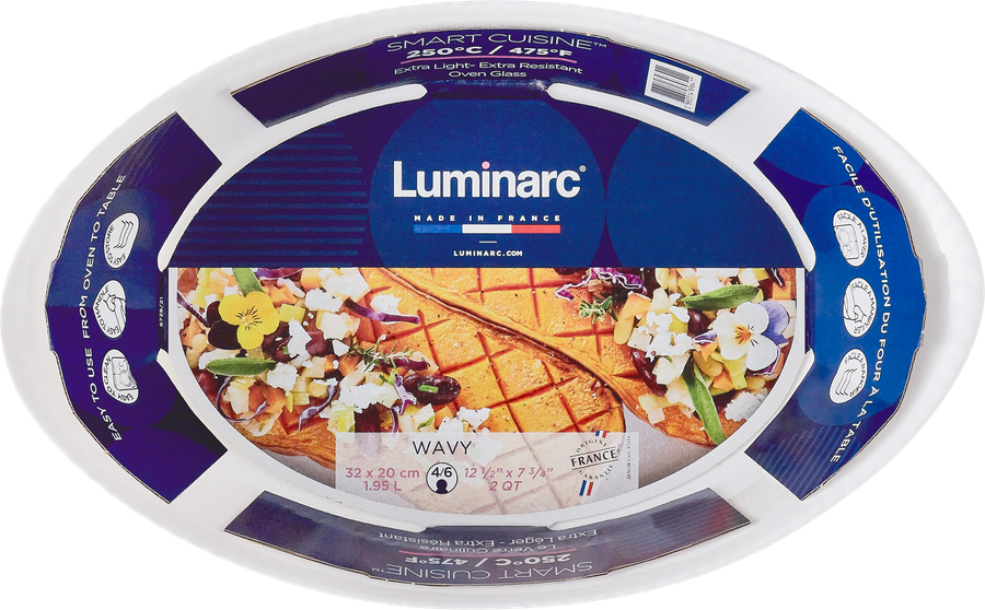 Форма для запекания LUMINARC Smart Cuisine Wavy 32x20см, овальная, Арт. Q8203, превью