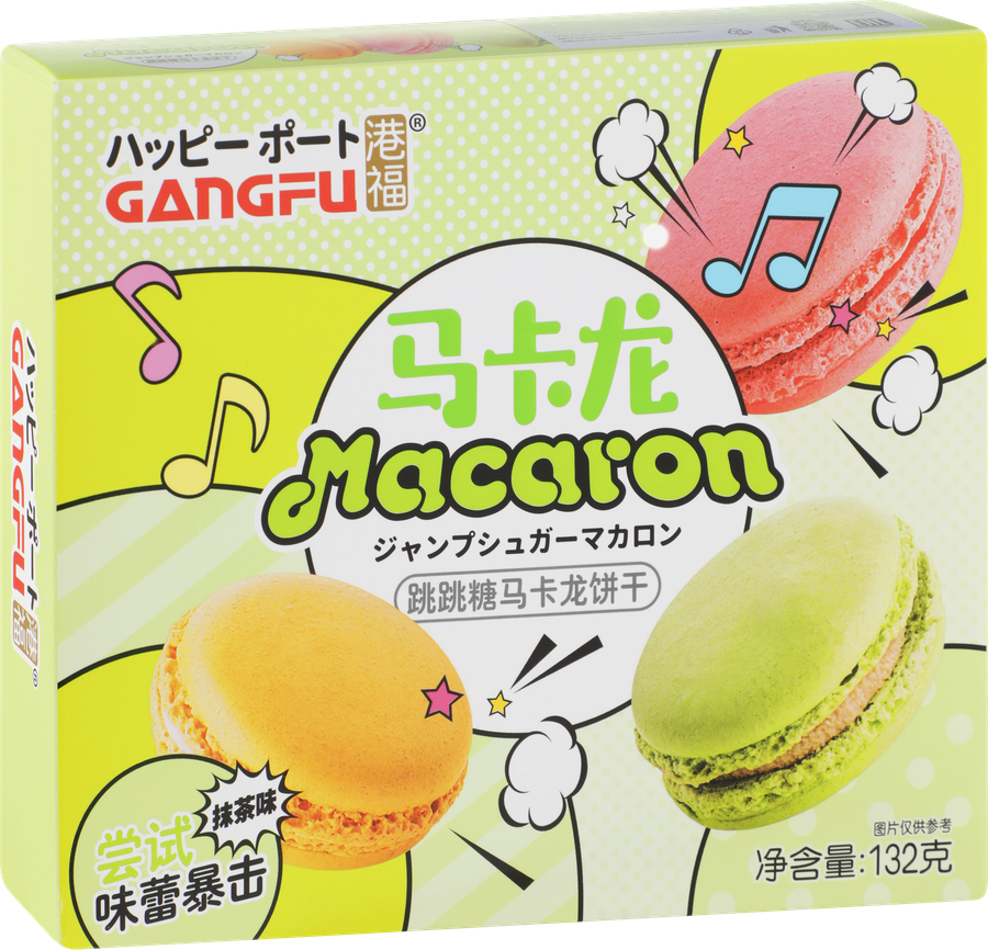 Печенье-сэндвич GANG-FU Macaron со кусом чая матча, 132г, предпросмотр