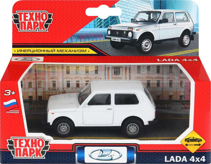 Машина ТЕХНОПАРК Lada 4x4, металл, 10см, в ассортименте, предпросмотр