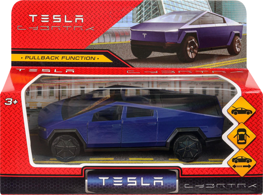 Машина ТЕХНОПАРК Tesla cybertruck 13,7см, в ассортименте, предпросмотр