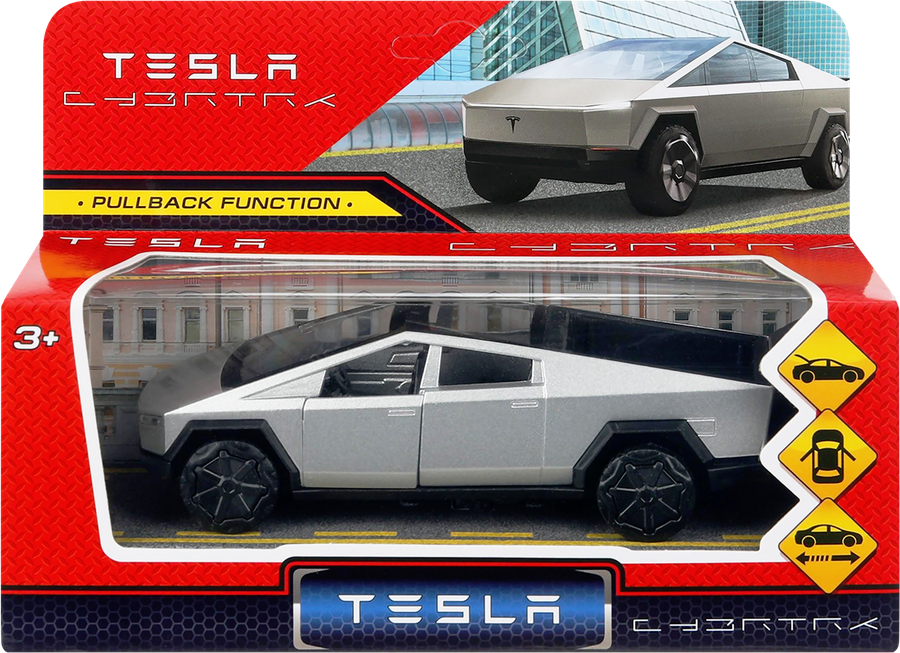 Машина ТЕХНОПАРК Tesla cybertruck 13,7см, в ассортименте, предпросмотр