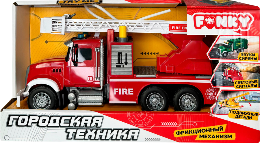 Игрушка FUNKY TOYS Городская техника, фрикционная со светом и звуком, 32см, Арт. FT120261-Л, предпросмотр