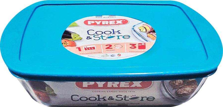 Блюдо для запекания PYREX Cook&Store 28х20x8см, с крышкой, прямоугольное, 2.5л, превью