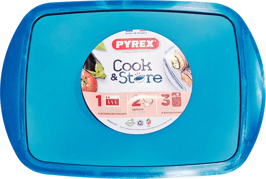 Блюдо для запекания PYREX Cook&Store 28х20x8см, с крышкой, прямоугольное, 2.5л, предпросмотр