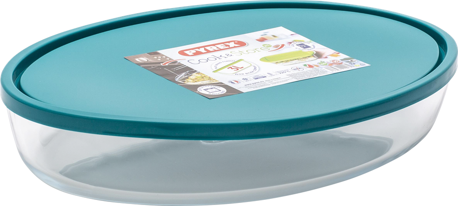 Форма для запекания PYREX Cook&Store XL 35х24х6см, с крышкой, овальная, 3л, превью