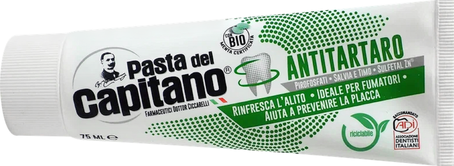 Зубная паста PASTA DEL CAPITANO Antitartar for smokers от зубного камня для курящих, 75мл, превью