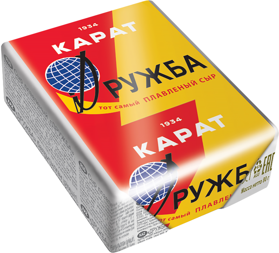 Сыр плавленый КАРАТ Дружба 45%, без змж, 90г, превью