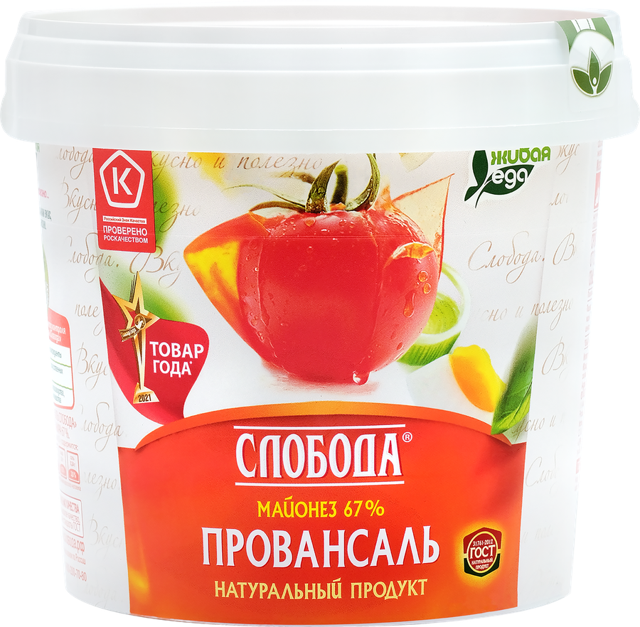 Майонез СЛОБОДА Провансаль 67% ведро, 900мл, превью