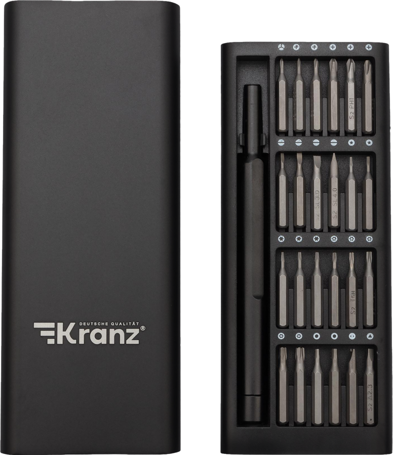 Набор отверток для точных работ KRANZ RA-03 25 предметов, Арт. KR-12-4753, предпросмотр
