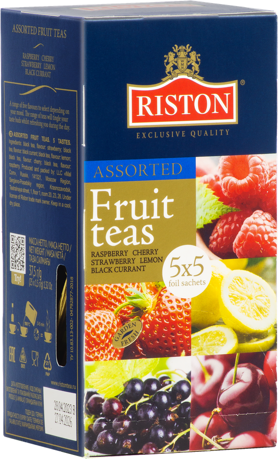 Чай черный RISTON Assorted Fruit Teas Фруктовое ассорти, 25пак, превью