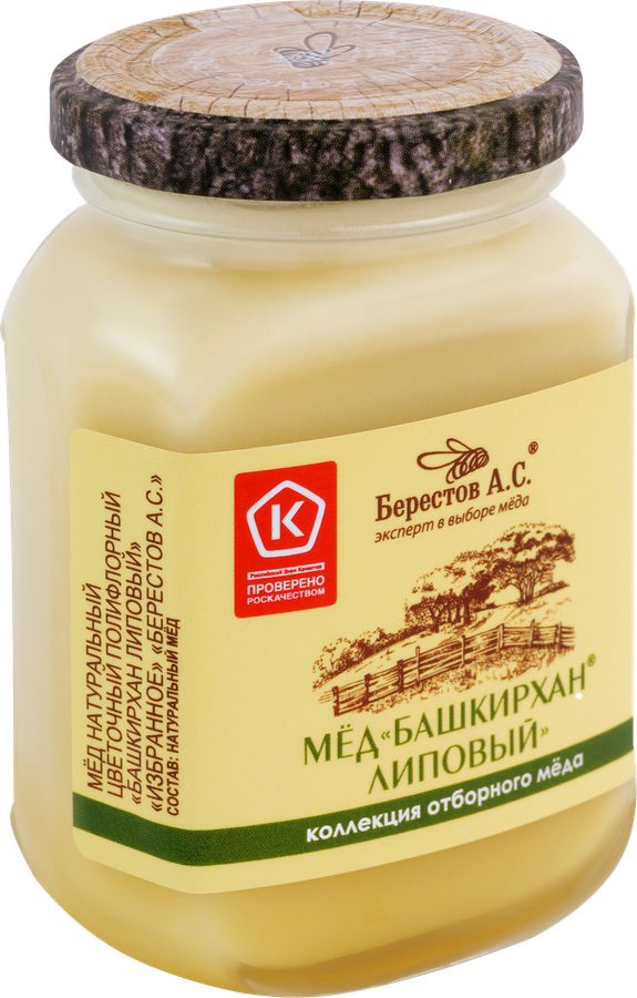 Мед липовый БЕРЕСТОВ А.С. Башкирхан Избранное, 200г, предпросмотр