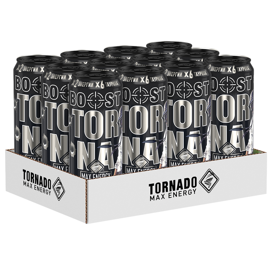 Энергетический напиток TORNADO Max Energy Boost ж/б 0,45л., предпросмотр