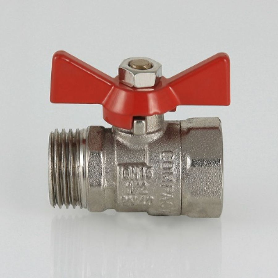 Кран шаровый латунь никелированный VALTEC COMPACT VT.093 3/4", превью