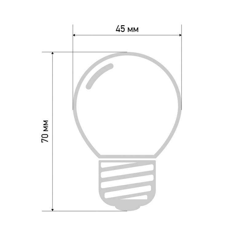 Лампа светодиодная для гирлянды БЕЛТ-ЛАЙТ, диаметр 45мм, E27, 5 LED, 2Вт, КРАСНЫЙ, 230В, IP65 NEON-NIGHT, предпросмотр