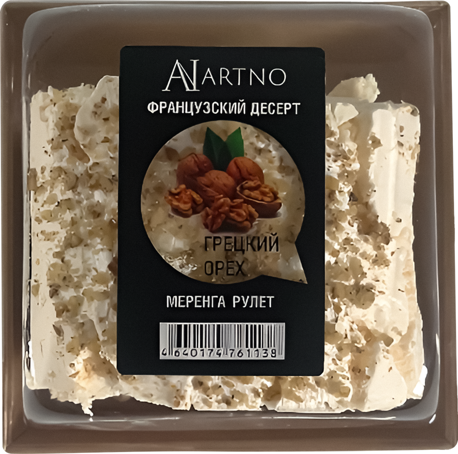 Рулет ARTNO Меренга Французский десерт грецкий орех, 180г, предпросмотр
