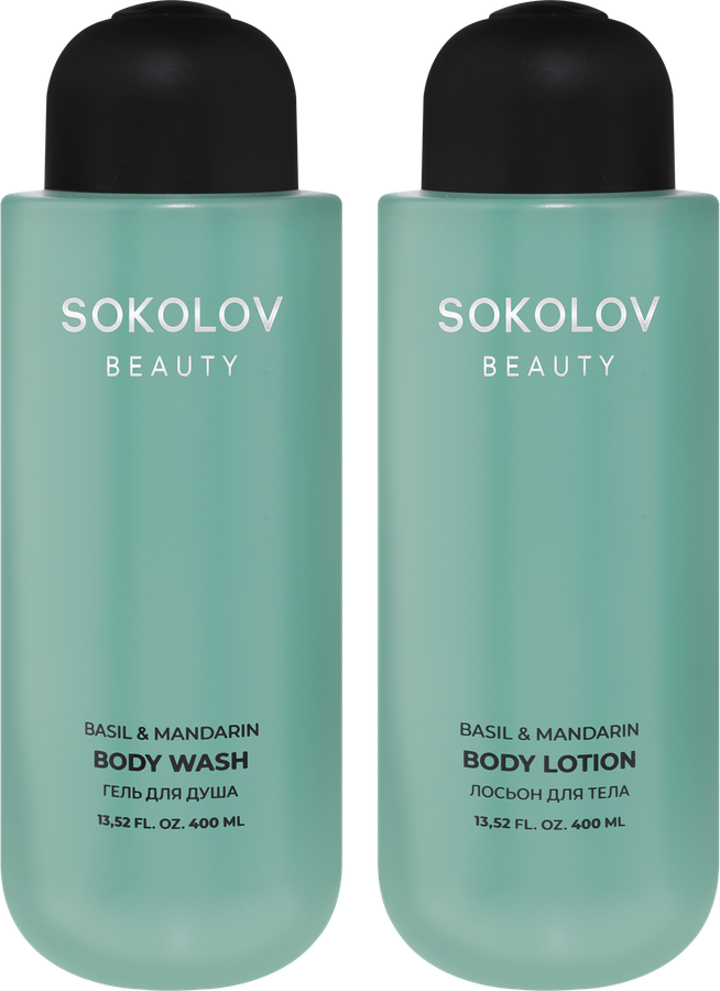 Набор для тела SOKOLOV Basil&mandarin, 800мл, предпросмотр