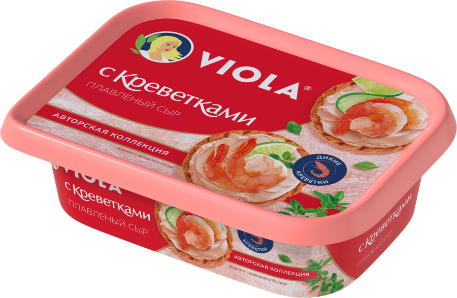 Сыр плавленый VIOLA с креветками 35%, без змж, 190г, предпросмотр