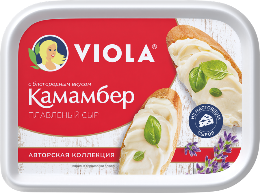 Сыр плавленый VIOLA со вкусом сыра Камамбер 35%, без змж, 190г, предпросмотр