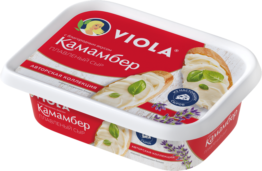 Сыр плавленый VIOLA со вкусом сыра Камамбер 35%, без змж, 190г, превью