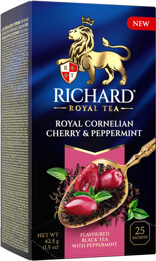 Чай черный RICHARD Royal Cornelian Cherry&Peppermint c кизилом и мятой, 25пак, превью