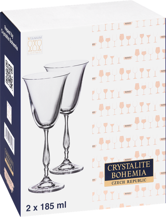 Набор фужеров для вина CRYSTALITE BOHEMIA Fregata/Antik 185мл, Арт. 58368, 2шт, превью