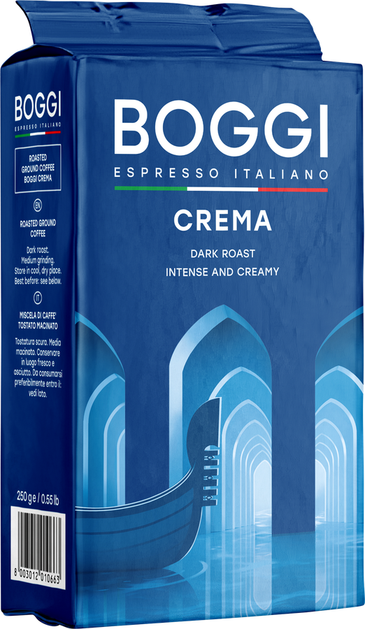 Кофе молотый BOGGI Crema натуральный жареный, 250г, предпросмотр