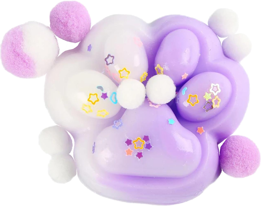 Игрушка-антистресс JOLLY JOT цветная кошачья лапка с помпонами, превью