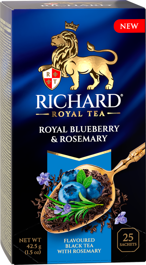 Чай черный RICHARD Royal Blueberry&Rosemary c голубикой и розмарином, 25пак, превью
