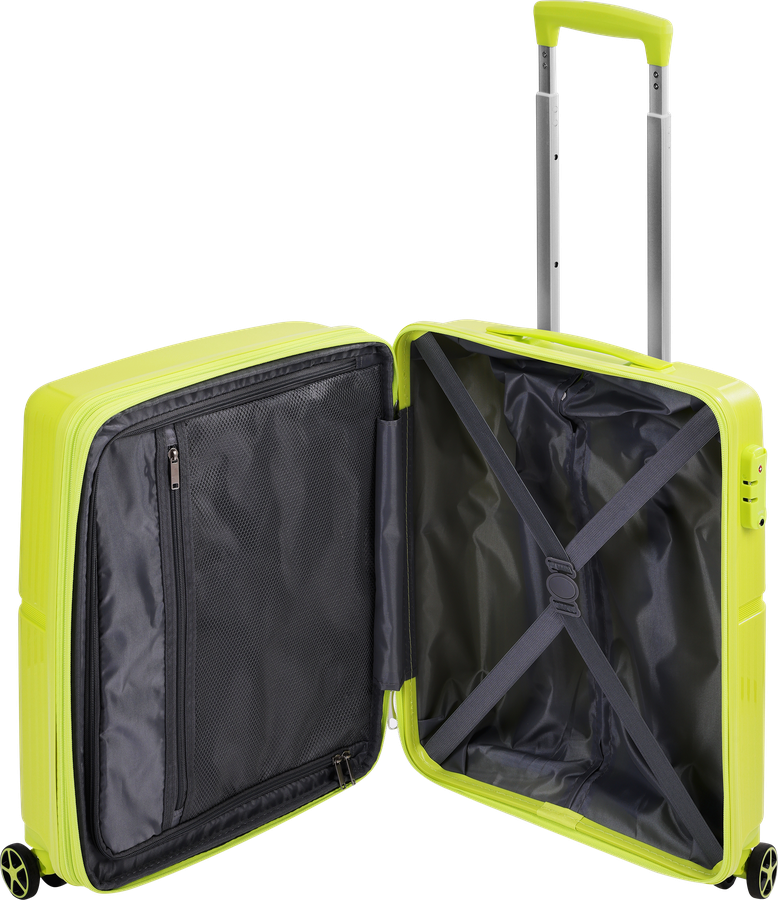 Чемодан INWIN Trolley case 20", цвет лайм, Арт. MS-2713, предпросмотр