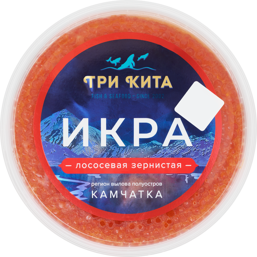 Икра горбуши ТРИ КИТА зернистая, 400г, предпросмотр